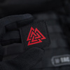 M-Tac - Lasergeschnittenes Valknut Quadrat Patch - Rot / Schwarz - 51162233