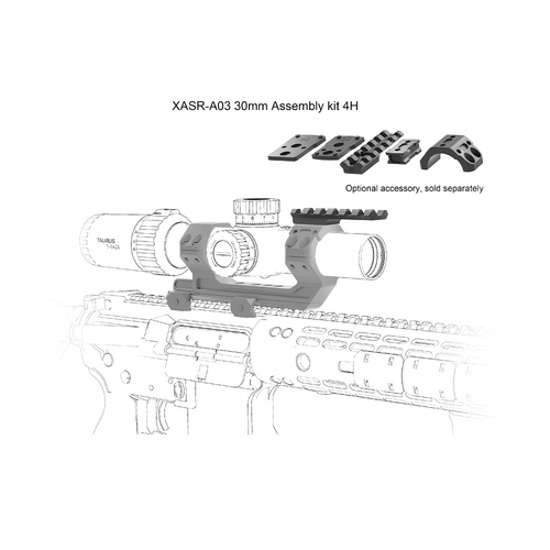 Vector Optics - Verstellbare erweiterte Picatinny-Zielfernrohrmontage - 30 mm - Schwarz - XASR-3037