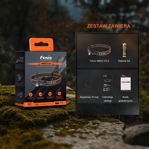 Fenix - LED-Stirnlampe HM23 V2.0 - 300 lm - Schwarz - HM23 V2.0