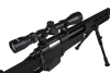 Well - ASG Sniper Rifle Replik MB4411D UPV - 6mm - Federbelastet - Zielfernrohr - Zweibein - Schwarz - WEL-03-007312