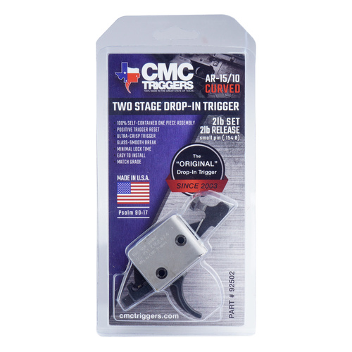CMC Triggers - Drop-in Abzug für AR15/AR10 Small Pin Competition - Zweistufig - Gebogen - 2/2 lb - 92502