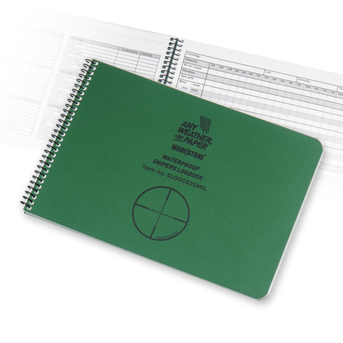 Modestone - Militärisches Wasserdichtes Scharfschützen Logbuch - 148 x 210 mm - Grün - SLOGC53SMIL
