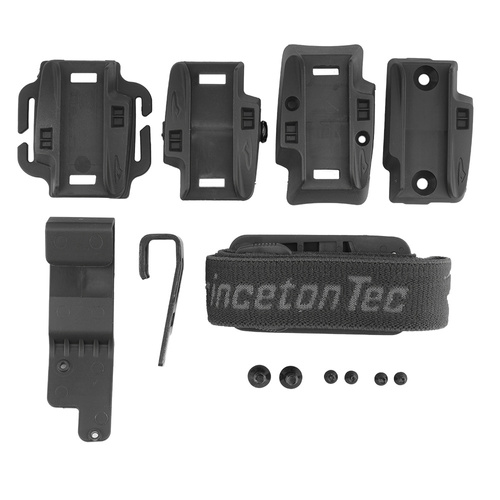 Princeton Tec - Charge MPLS LED-Helm-Taschenlampe - 55 Lumen - Rot / Blau / IR - Schwarz - C-RBI-BK