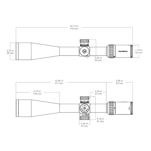 Vector Optics - Zielfernrohr Sentinel-X 10-40x50 - SCOL-34