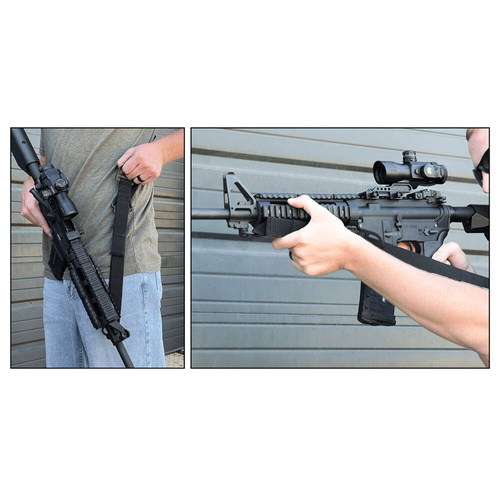 UTG - Gewehrriemen BOLLA QD - 1/2-Punkt - Schwarz - PVC-GB508B