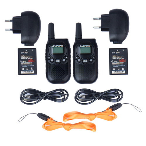 BaoFeng - Walkie Talkies PMR BF-T6 Panda - 0,5 W - Schwarz - 2 Stk.
