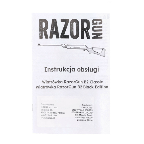 RazorGun - B2 Classic Luftgewehr - 4,5 mm - Holz - Braune - B2-4 4,5