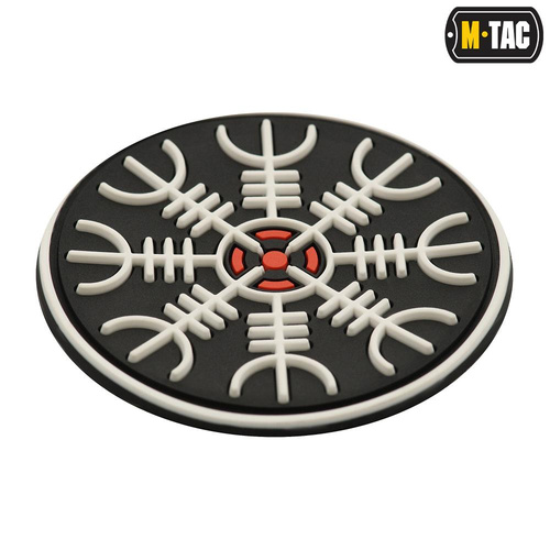 M-Tac - Egeshelm 3D PVC Aufnäher - Schwarz / Rot / Weiß - 51221233