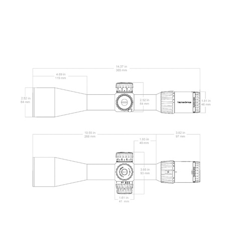 Vector Optics - Zielfernrohr Tauron 5-40x56 ED - FFP - VTA-8 MIL - Schwarz - SCFF-35
