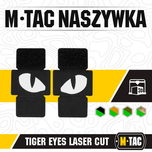 M-Tac - Tiger Eyes Laser Cut Reflektierende Flecken - Paar - Schwartz - 51140002