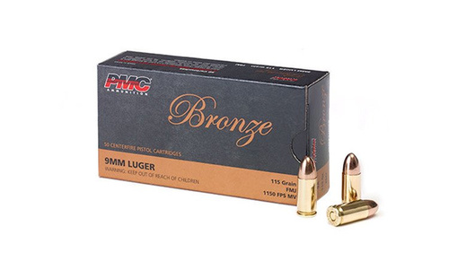 PMC - Bronze 9x19 mm Para 115 gr FMJ Pistolenmunition - 9A