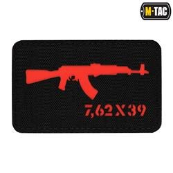 M-Tac - AKM 7,62 x 39 Lasergeschnittener Aufnäher - Schwarz/Rot - 51110233