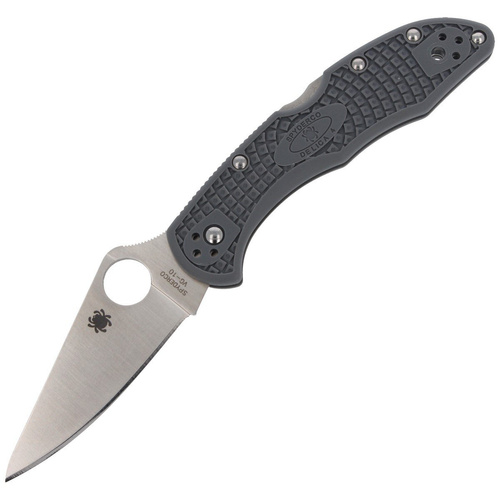Spyderco - Delica® 4 FRN flach geschliffenes graues Messer - C11FPGY