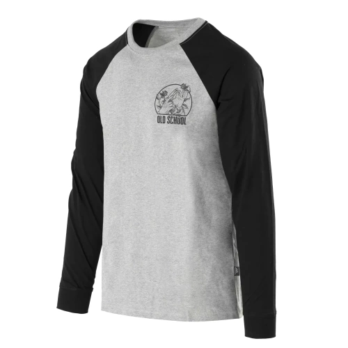 Helikon - Old School Langarm T-Shirt - Grau Melange - TS-OLD-CO-2M