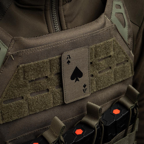 M-Tac - Militär-Patch Ace of Spades - Cordura 500D - Ranger Green / Schwarz - 51109232