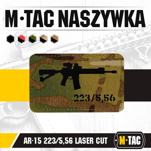 M-Tac - AR-15 223/5.56 Lasergeschnittener Aufnäher - Multicam/Schwarz - 51111802