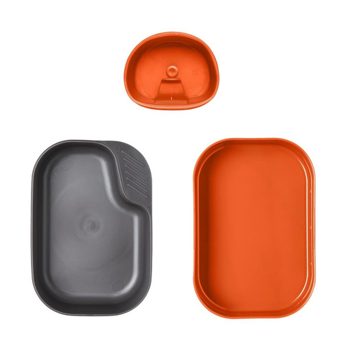 Wildo - Camp-A-Box Basic Reise-Kochgeschirr-Set - Orange / Grau - SE-CAS-PP-2419A