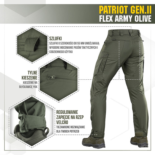 M-Tac - Patriot Gen II Flex taktische Hose - Army Olive - 20056862