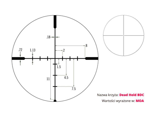 Vortex Optics - Zielfernrohr Diamondback 3.5-10×50 - 1'' - Dead-Hold BDC MOA - Schwarz - DBK-03-BDC