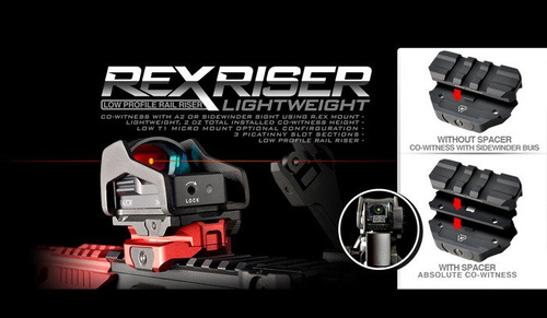 Strike Industries - R.EX Riser Mount - Schwarz - SI-REX-RISER-BK