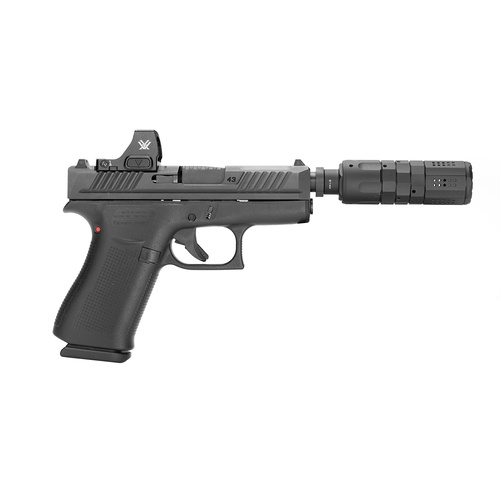 Strike Industries - Kompensator für Pistole im Kaliber 9 mm - Schwarz - SI-PISTOL-LC-BK