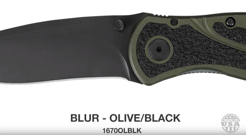 Kershaw - Taktisches Messer Blur 1670OLBLK - 14C28N - Schwarz - 1670OLBLK