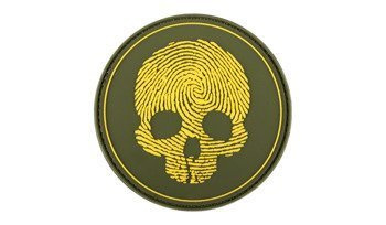 101 Inc. - 3D-Emblem - Fingerabdruck-Totenkopf - Gelb - 444130-7209