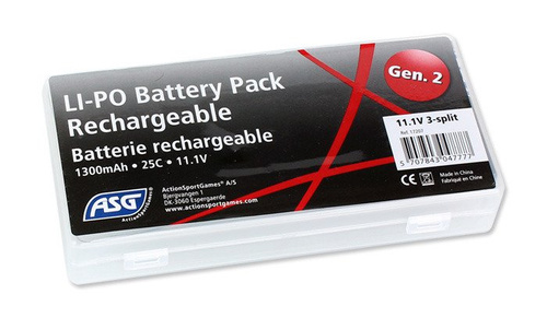 ASG - AEG Akku - LiPo - 11,1V - 1300 mAh - 25C - [1+1+1] - 17207