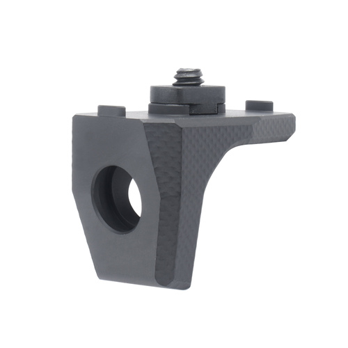 Kruk - Handstop-Griff für M-LOK-Schiene mit Loch für QD-Aufhängung - Aluminium - Armor Black - CRC9041