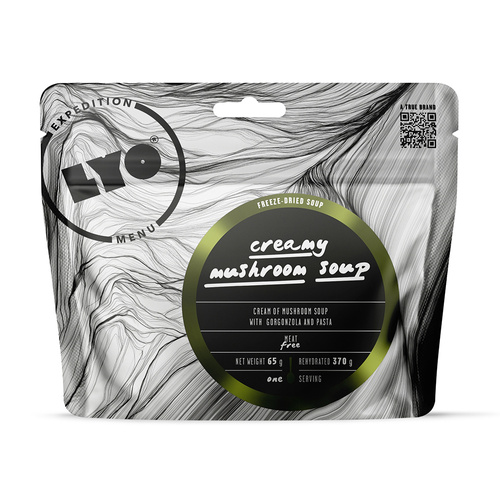LyoFood - Gefriergetrocknete Ration Lyo Expedition - Pilzsuppe-Creme mit Gorgonzola und Pasta - 370 g