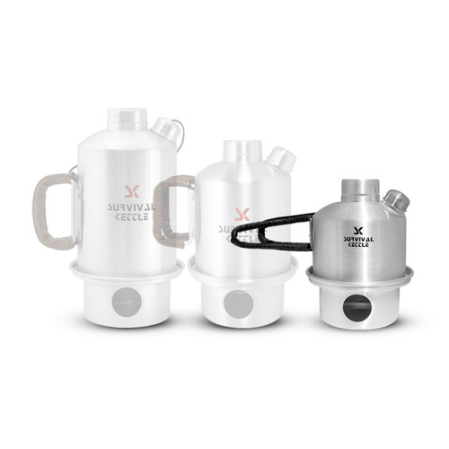 Survival Wasserkocher - Silber Mini Stahl Tourist Wasserkocher - 0,3 l