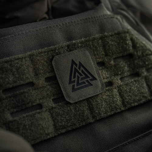 M-Tac - Lasergeschnittenes Valknut Quadrat Patch - Schwarz / Ranger Green - 51162232