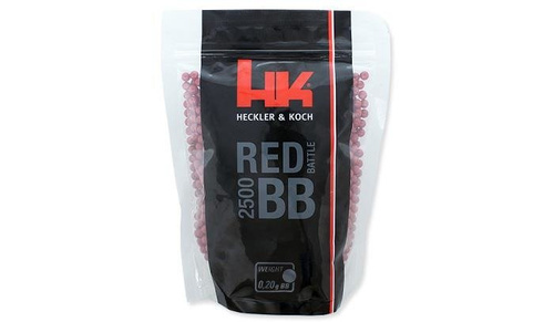 Umarex - Airsoft BB Pellets H&K Red Battle - 0.20g - 2500 Stück - Rot - 2.6112