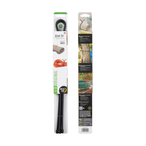 Nite Ize - Gear Tie 32" Original Twist Tie - Zwei-Pack - Schwarz - GT32-01-2R3