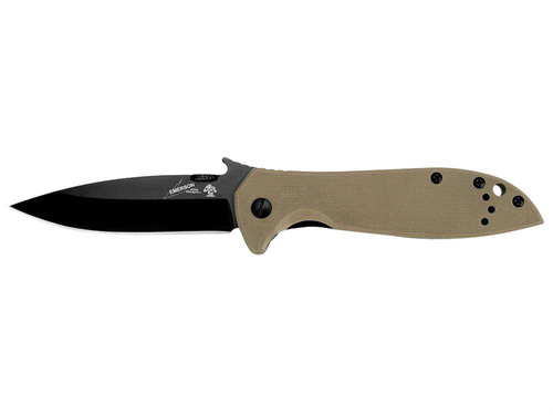 Kershaw - Taktisches Messer Emerson 6054BRNBLK - 8Cr14MoV - Schwarz - 6054BRNBLK