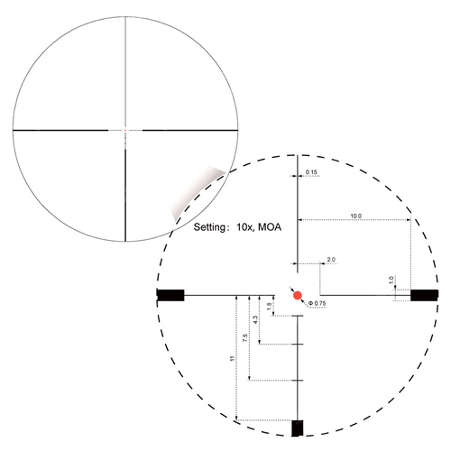 Vector Optics - Zielfernrohr Hugo 3-12x44GT - VOI-10BDC - SFP - FMC - Schwarz - SCOM-31