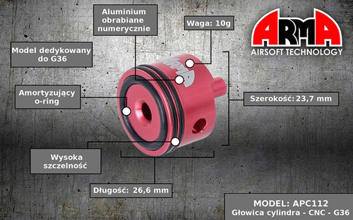 Arma Tech - Zylinderkopf - CNC-Aluminium - G36 - APC112