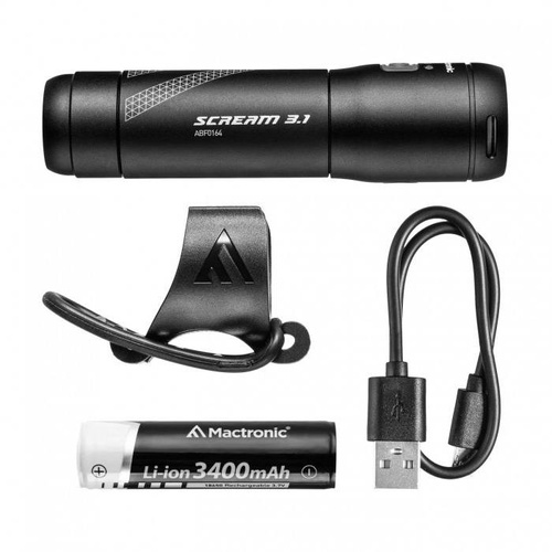 Mactronic - Fahrradscheinwerfer LED Scream 3.1 - Wiederaufladbare Batterie 3400 mAh - 1000 lm - ABF0167