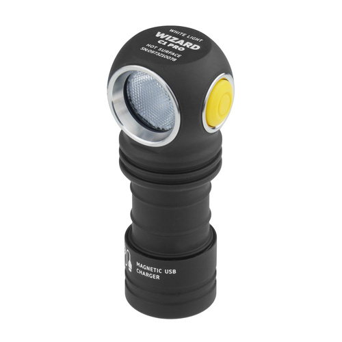 Armytek - Wizard C1 Pro Wiederaufladbare Taschenlampe / Stirnlampe - 1000 lm - 900 mAh - Weißes Licht - F09001C