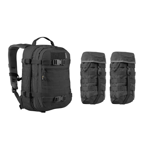 WISPORT - Sparrow 20 II Rucksack mit zwei Seitentaschen - 20 + 10 l - Schwarz.