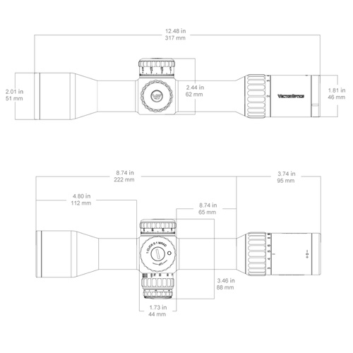 Vector Optics - LPVO Zielfernrohr Forester 1-5x SFP - 30 mm - G4 Glasfaser - Schwarz - SCOC-54