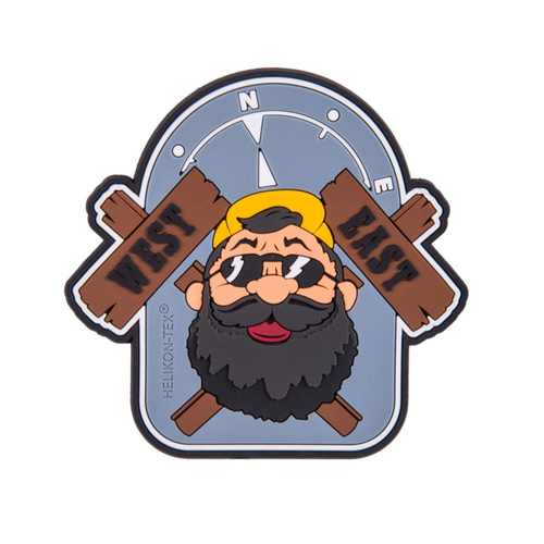 Helikon - PVC-Aufnäher - Beardman OUTBACK - Grau - OD-BMO-RB-19