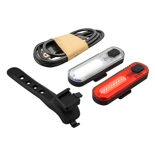 Mactronic - Set aus DUO Slim LED Akku Fahrradlampen - ABS0031