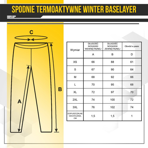 M-Tac - Winter Baselayer Thermo-Leggings - Schwarz - 70021002