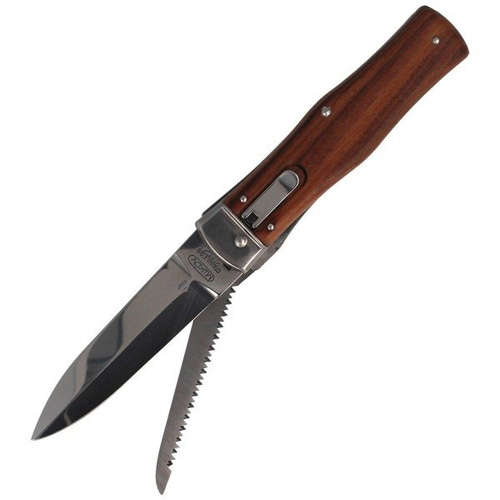 Mikov - Automatisches Federmesser Predator Wood mit Säge - 241-ND-2/KP
