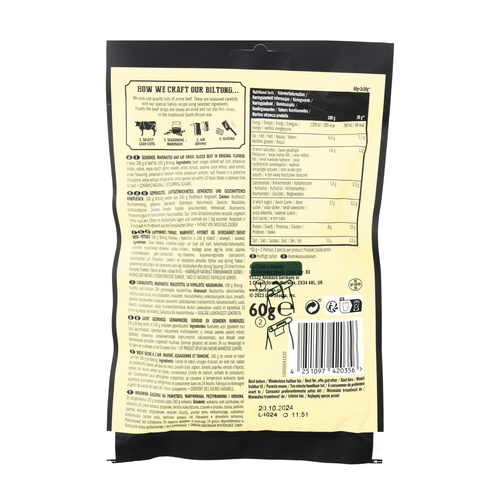 Jack Link's - Getrocknetes Rindfleisch - Biltong Classic - 60 g - 10000041763