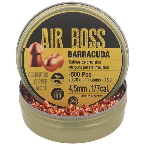 Apolo - Air Boss Barracuda Kupfer Luftgewehrkugeln - .177 / 4,5 mm - 500 Stück - E30002.G2