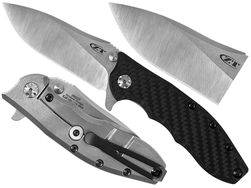 Zero Tolerance - Klappmesser ZT Hinderer 0562CF - CPM 20CV - Schwarz - 0562CF