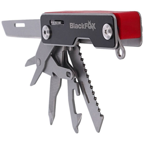 FOX - BlackFox Pocket Boss Multitool - 9 Werkzeuge - Rot - BF-205 R.