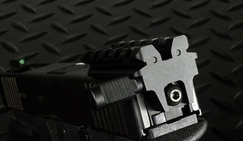 Strike Industries - Rear Sight Mount Schiene - G17/18 - Schwarz - SI-GSR